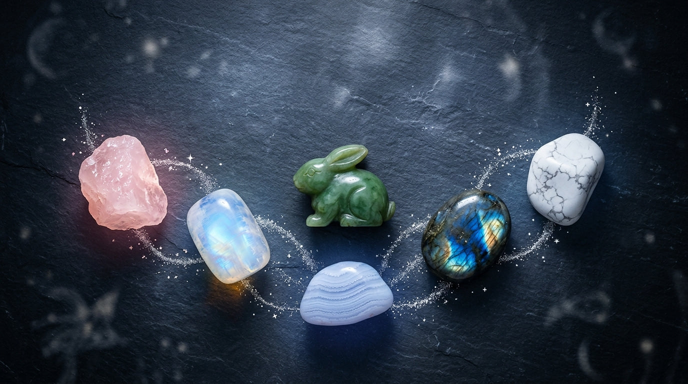 Rabbit Zodiac Crystals: Gentleness, intuition, and the quiet strength of those who heal by simply being present