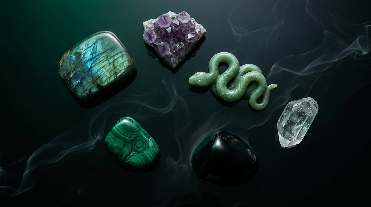 Snake Zodiac Crystals: The most mysterious sign in the zodiac — enigmatic wisdom, supernatural intuition, and the quiet power of transformation