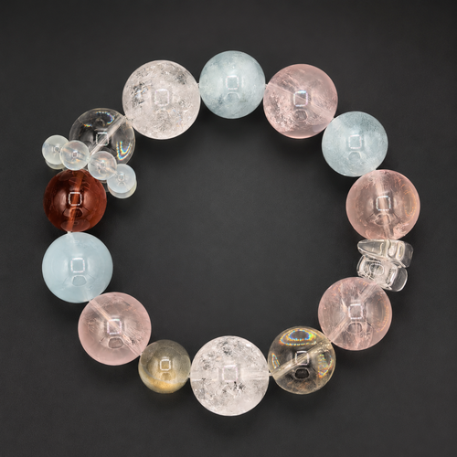 Seafoam Rose Mixed Crystal Bracelet