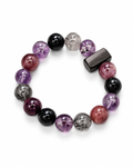 Midnight Aura Amethyst & Black Rutilated Quartz Bracelet