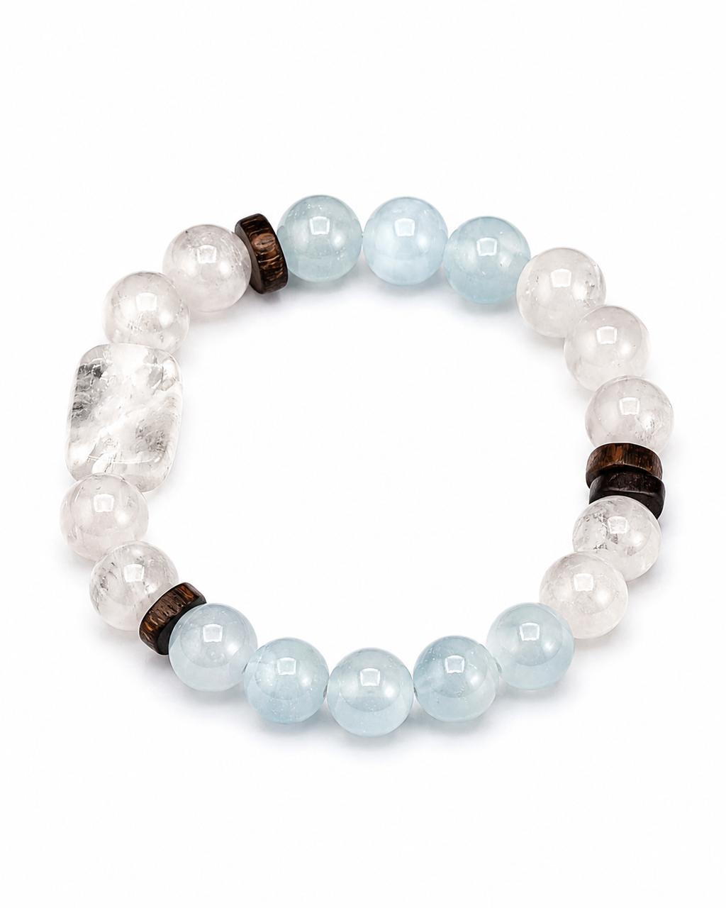 Winter Mist Snowflake Phantom & Aquamarine Bracelet