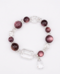 Crystal Cascade Clear Quartz & Lepidolite Bracelet