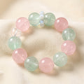 Love & Calm Crystal Bracelet: Rose Quartz & Green Beryl (Aquamarine Family)